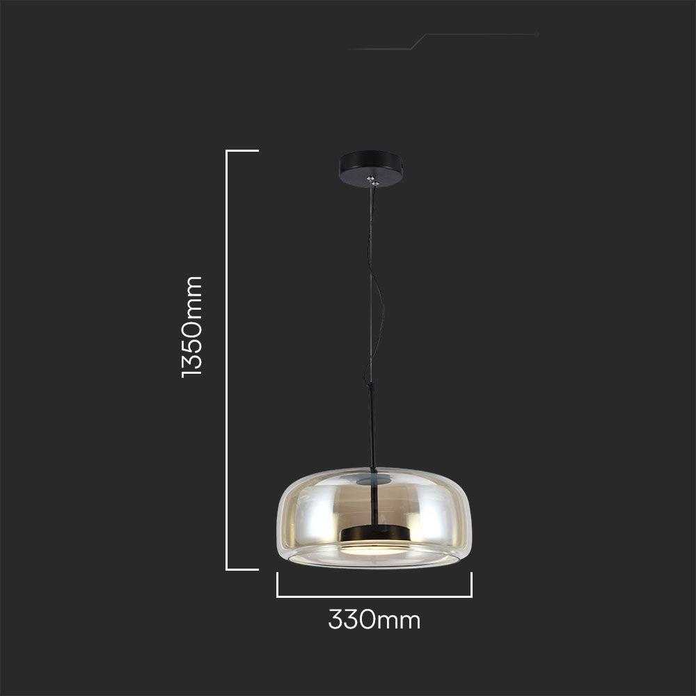 V-tac 6W LED pakabinamas šviestuvas, gintaro/juodos sp., 3000K