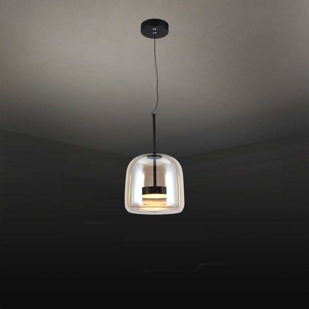 V-tac 6W LED pakabinamas šviestuvas, gintaro/juodos sp., 3000K