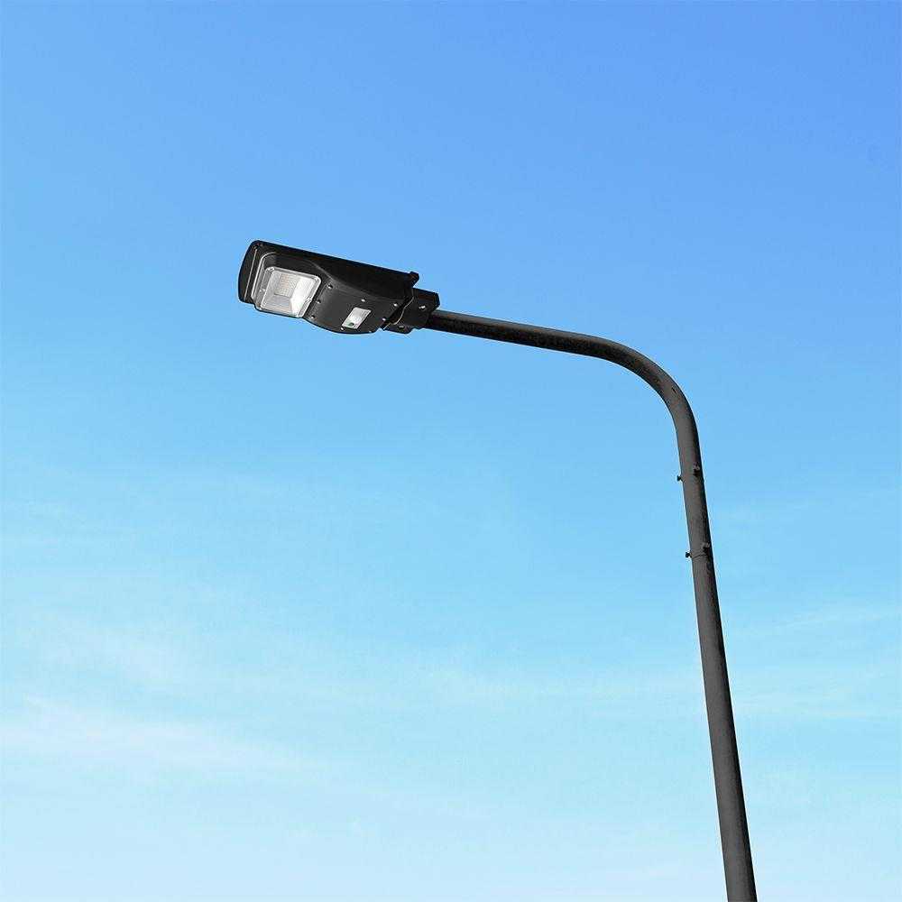 V-tac 6W LED gatvės šviestuvas su saulės baterija, juodas, 6000K