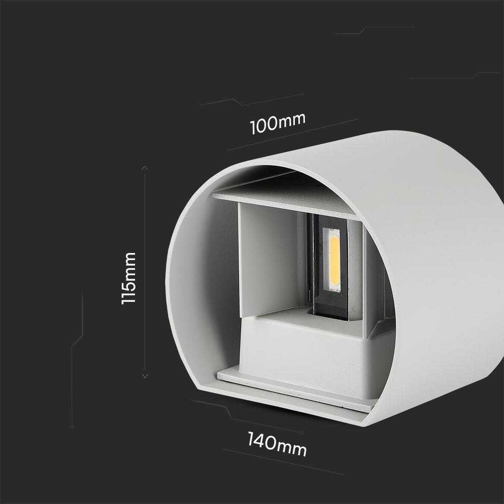 Sieninis šviestuvas V-tac 5W LED sieninis fasado šviestuvas, pilkas, 4000K, šviečia į viršų ir į apačią