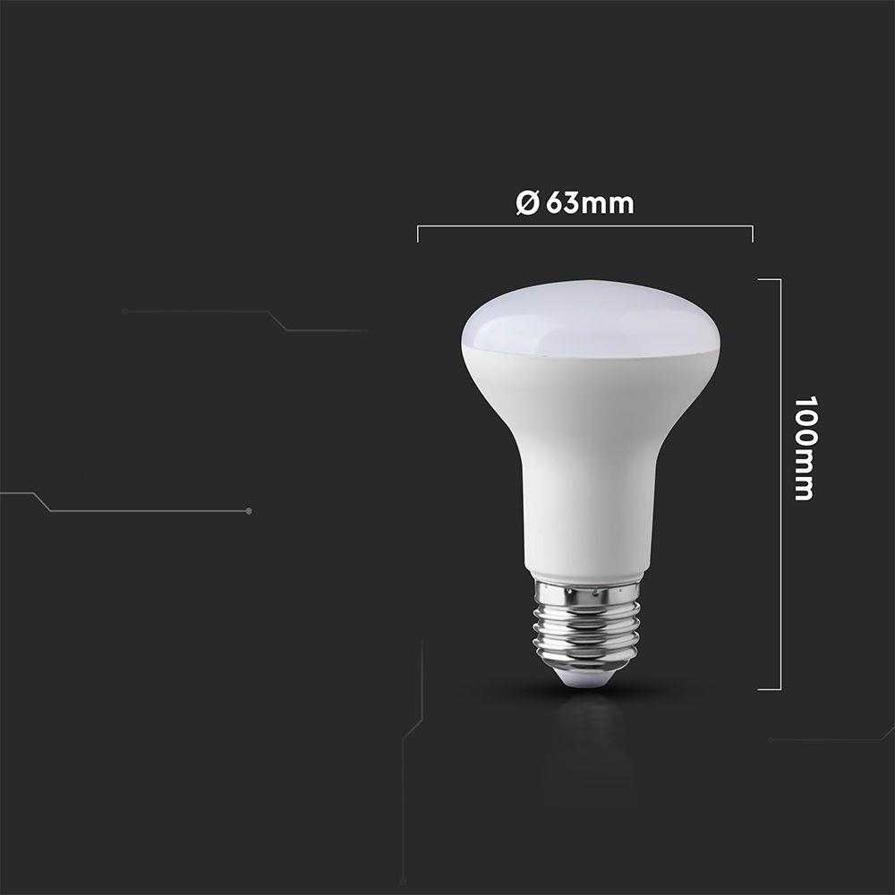 V-tac 8,5W LED lemputė, E27, R63, 3000K, 120°