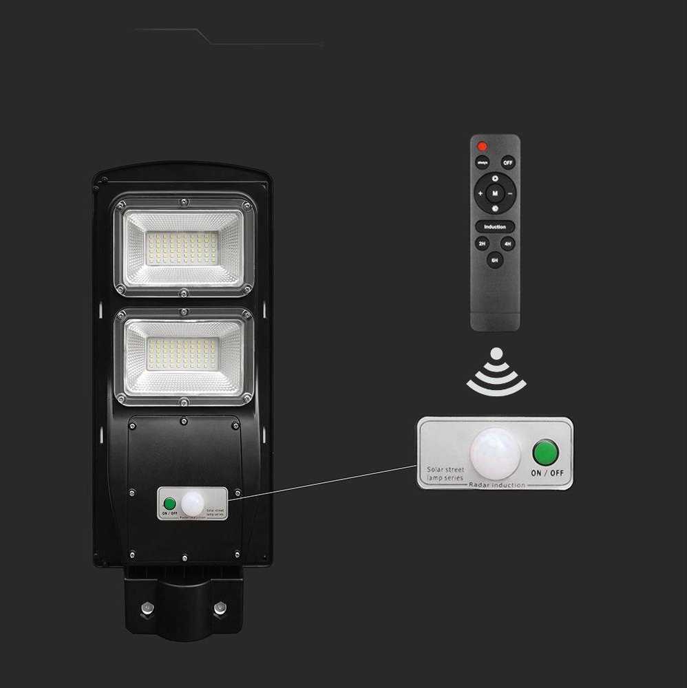 V-tac 8W LED gatvės šviestuvas su saulės baterija, juodas, 6000K