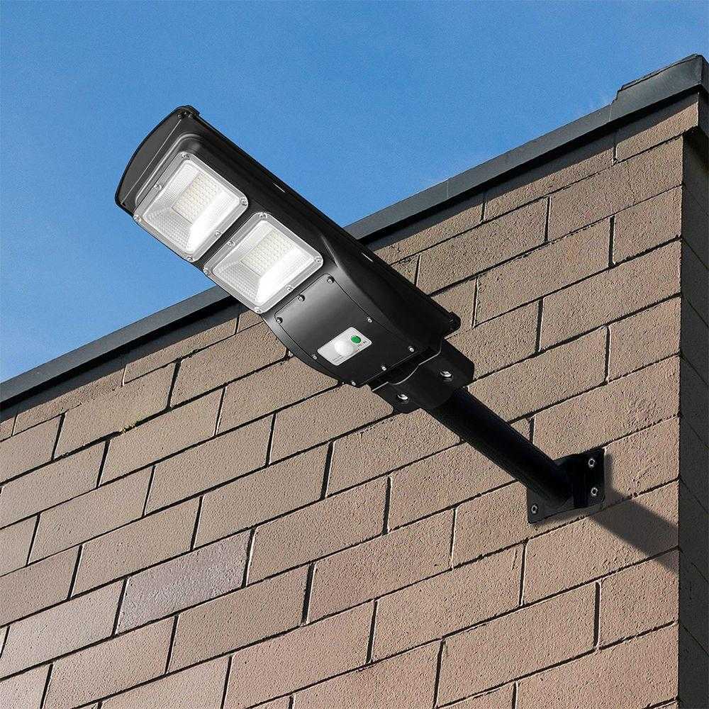 V-tac 8W LED gatvės šviestuvas su saulės baterija, juodas, 6000K