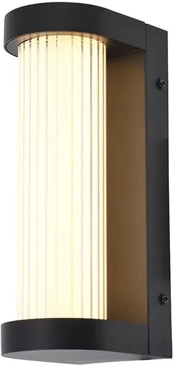 8W LED sieninis šviestuvas, juodas, 3000K, IP44