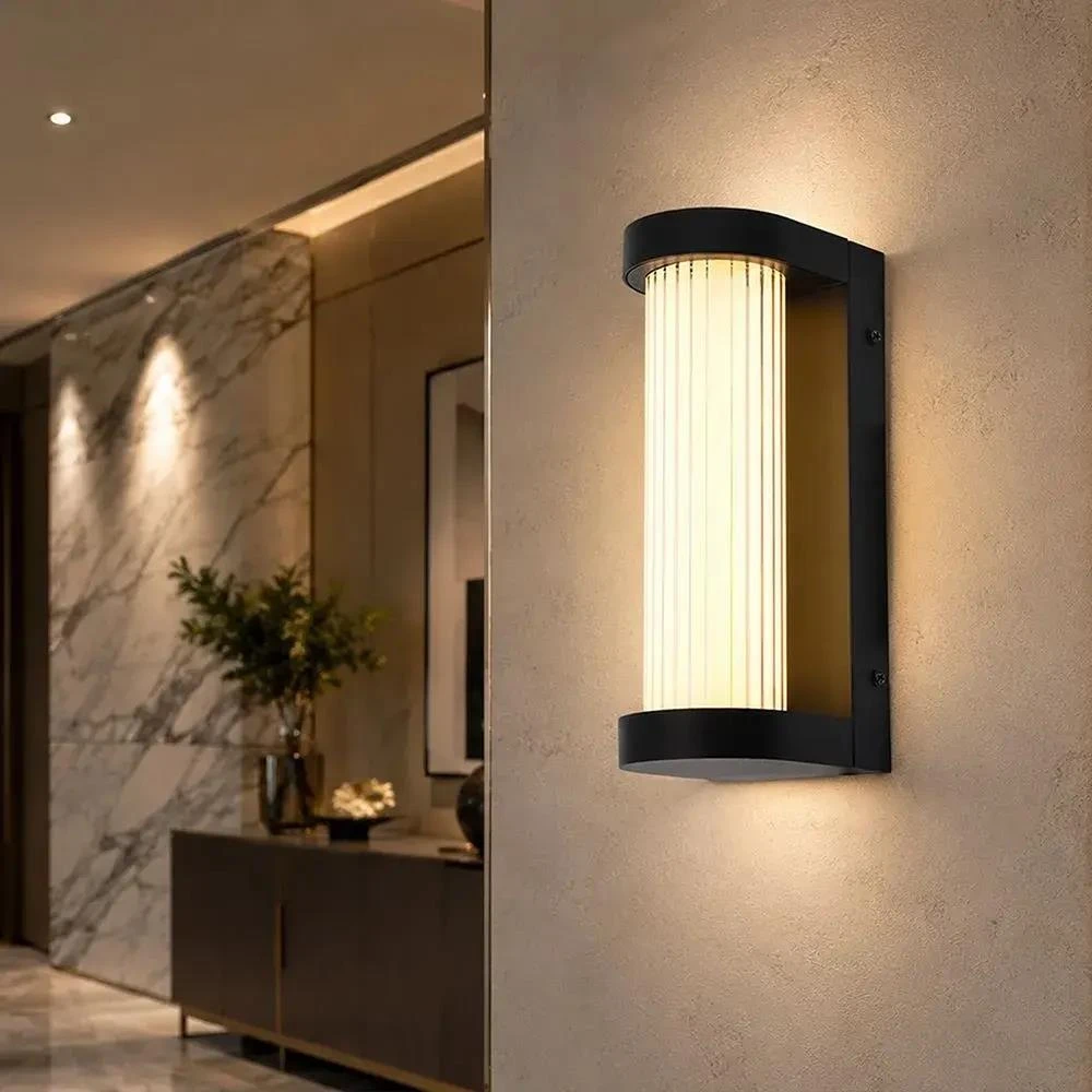 8W LED sieninis šviestuvas, juodas, 3000K, IP44