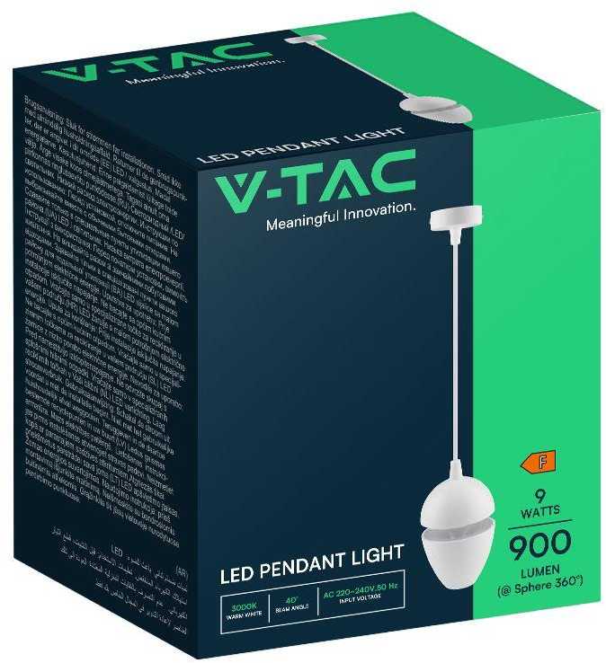 9W LED pakabinamas šviestuvas, baltas, 3000K