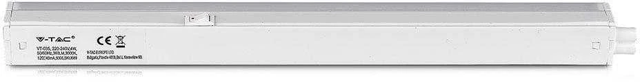 Lubinis šviestuvas 4W T5 šviestuvas, 30cm, baltas, 6500K, SAMSUNG LED chip