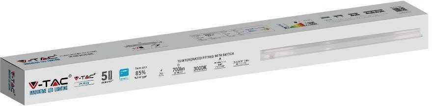 Lubinis šviestuvas 7W T5 šviestuvas, 55cm, baltas, 3000K, SAMSUNG LED chip