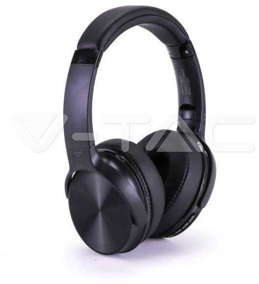 Bluetooth ausinės V-TAC, juodos spalvos.