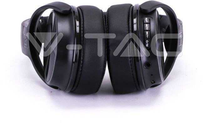 Bluetooth ausinės V-TAC, juodos spalvos.