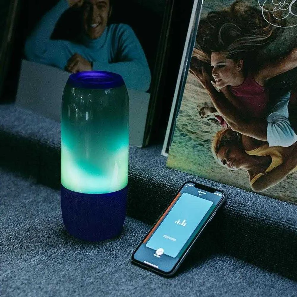 V-tac 6W Bluetooth kolonėlė su LED šviesomis, mėlyna, USB ir TF vieta, DC:5V