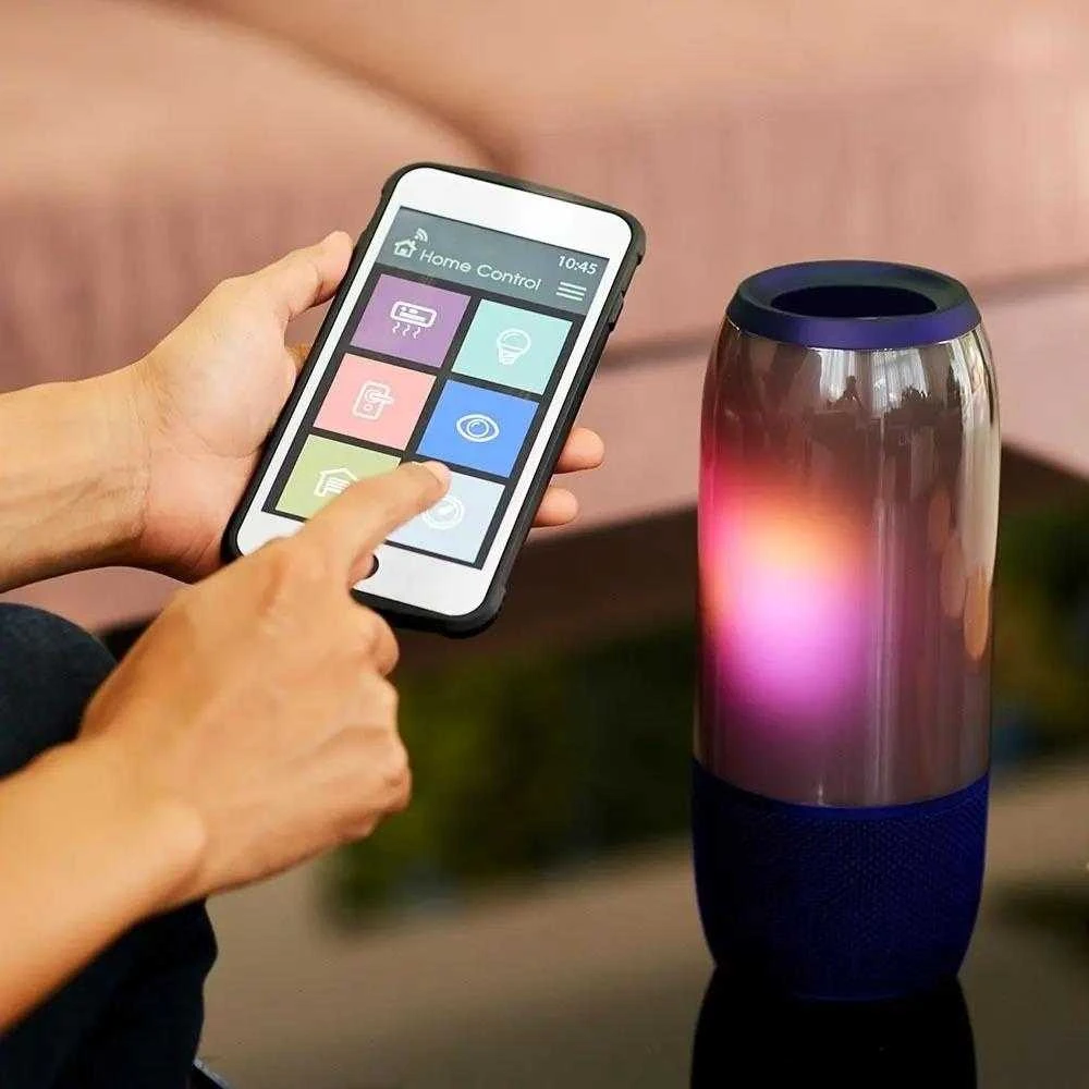 V-tac 6W Bluetooth kolonėlė su LED šviesomis, mėlyna, USB ir TF vieta, DC:5V