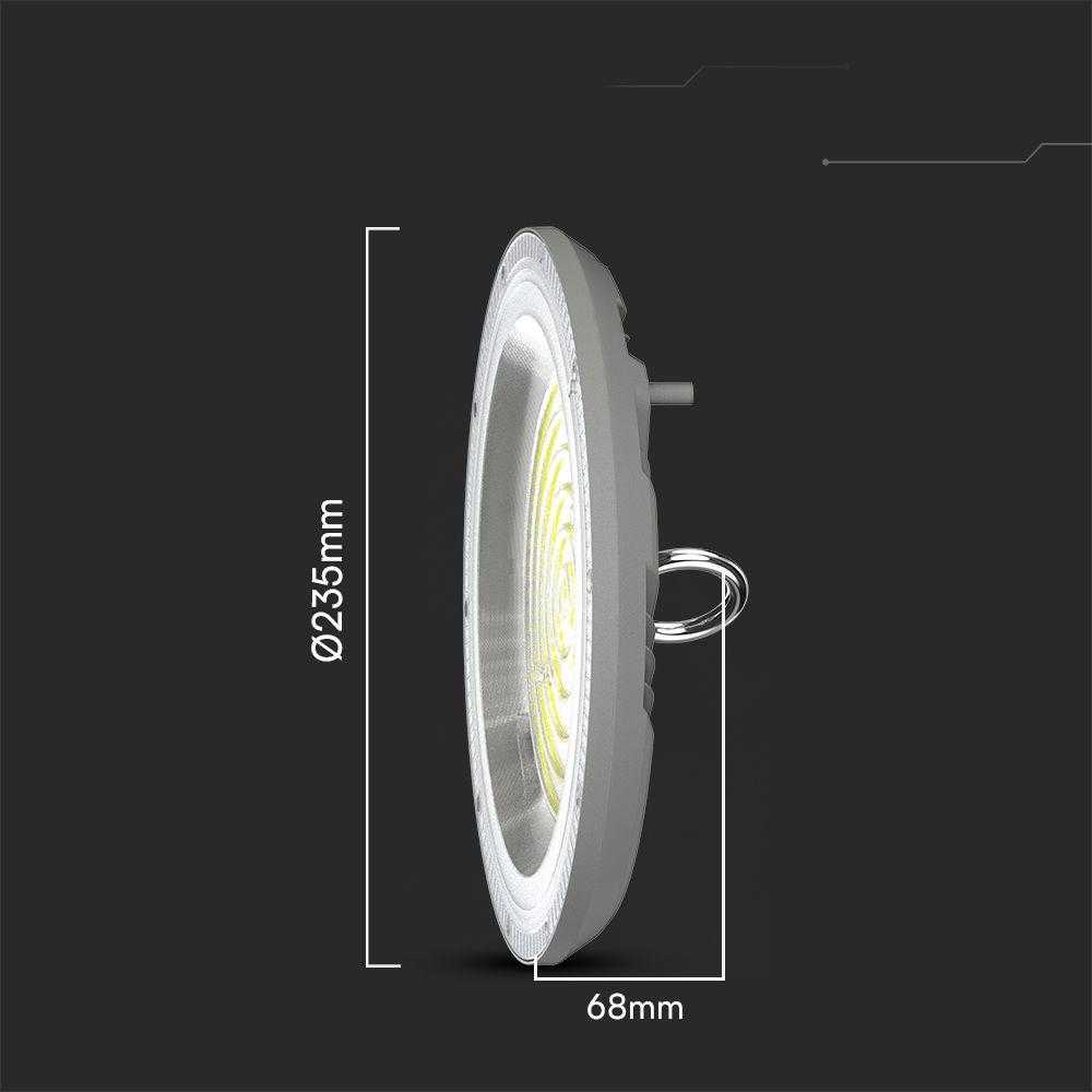 100W LED UFO sandėlio šviestuvas, pilkas, 3000/4000/6500K