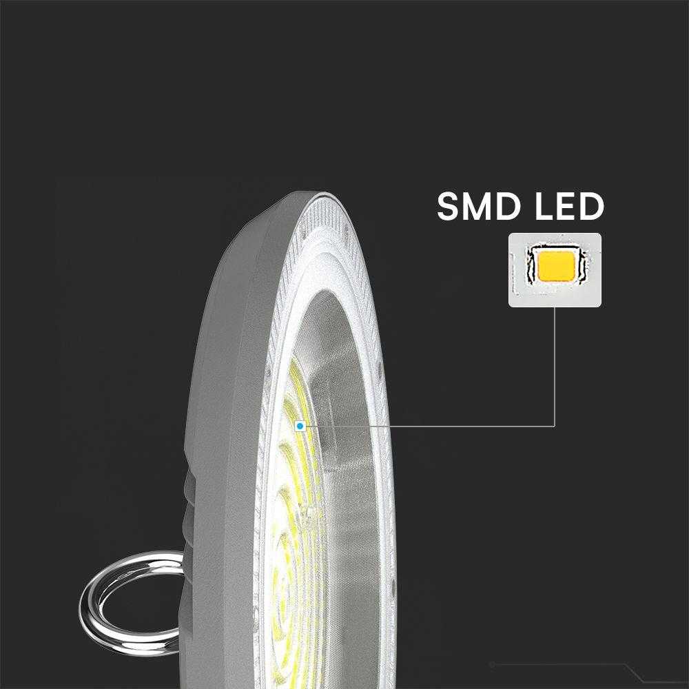 100W LED UFO sandėlio šviestuvas, pilkas, 3000/4000/6500K