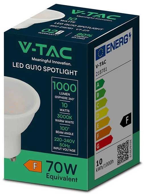 V-tac 10W LED lemputė, GU10, 4000K