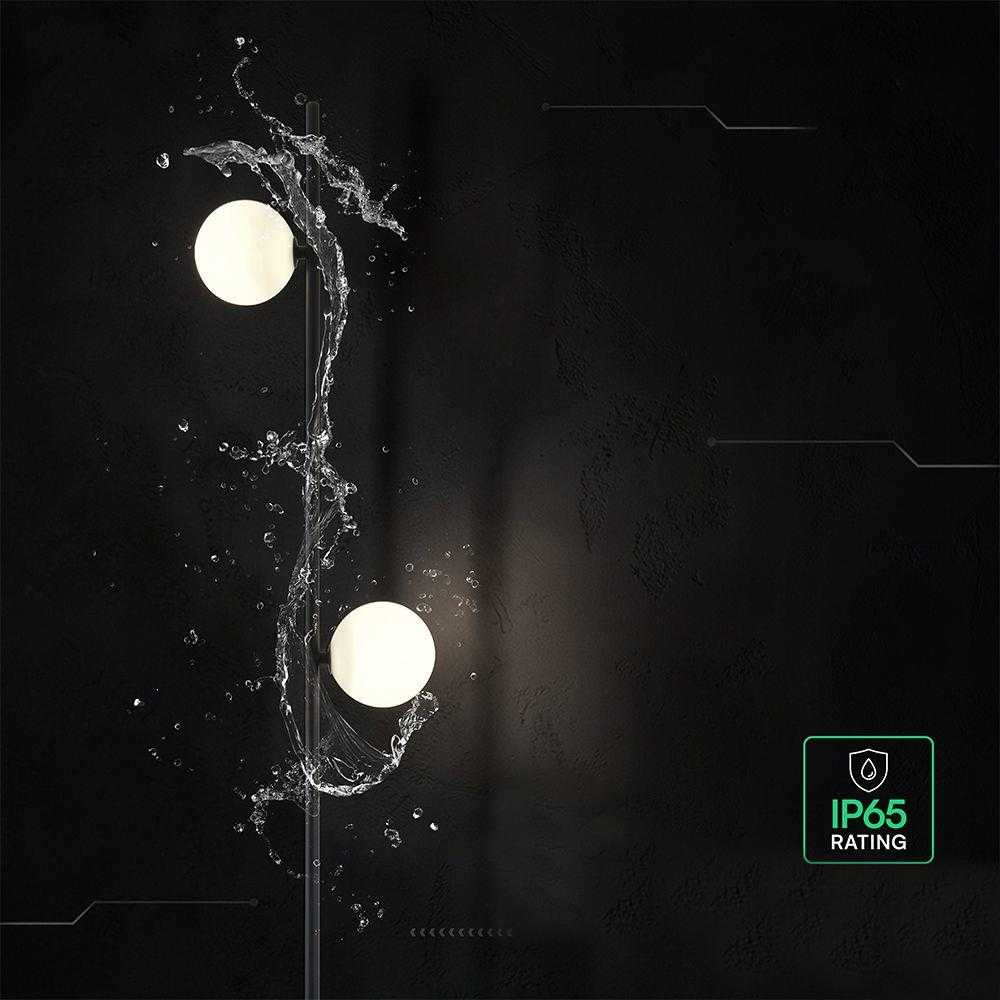 3W LED įsmeigiamas lauko šviestuvas, juodas, 3000K, 2vnt. pakuotėje