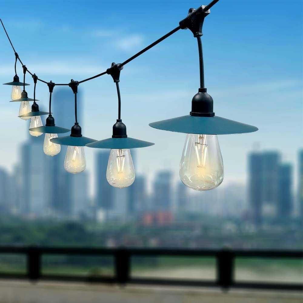 V-tac 3W LED girlianda su saulės baterija, 15 lempučių, 3000K, IP44