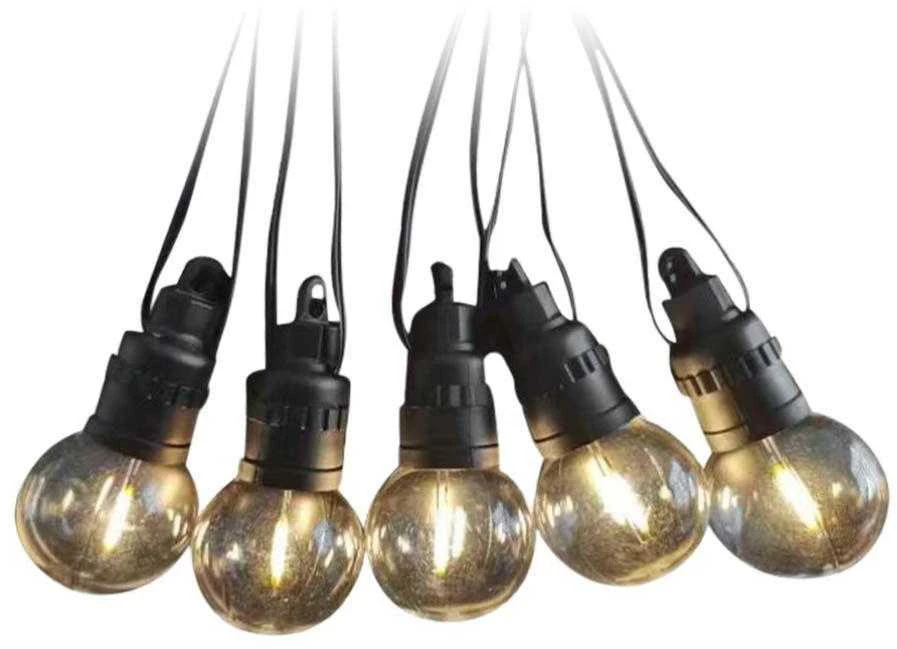 V-tac 10x0,5W LED lempučių girlianda, 3000K, 12m, su saulės baterija ir nuotolio valdymo pulteliu