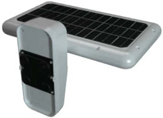 Sieninis šviestuvas V-tac 15W LED paviršinis šviestuvas su saulės baterija ir judesio davikliu, baltas, 4000/6000K