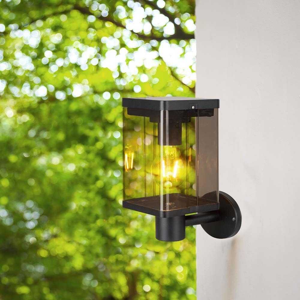 Sieninis šviestuvas V-tac 2,5W LED sieninis lauko šviestuvas su saulės baterija ir judesio davikliu, juodas, 3000K, IP54