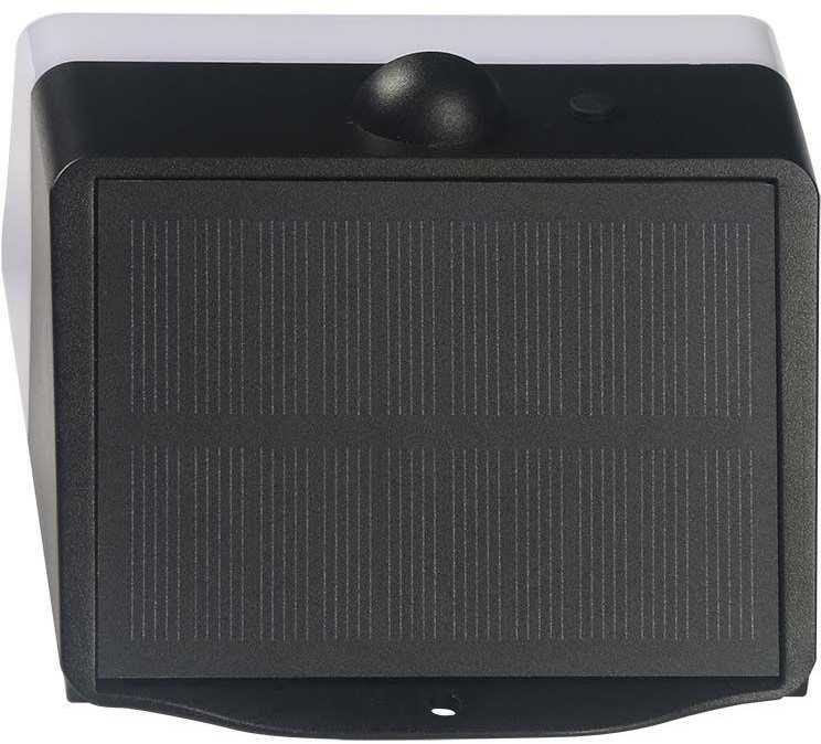 Sieninis šviestuvas V-tac 2W LED sieninis lauko šviestuvas su saulės baterija ir judesio davikliu, baltos/juodos sp., 4000K, IP65