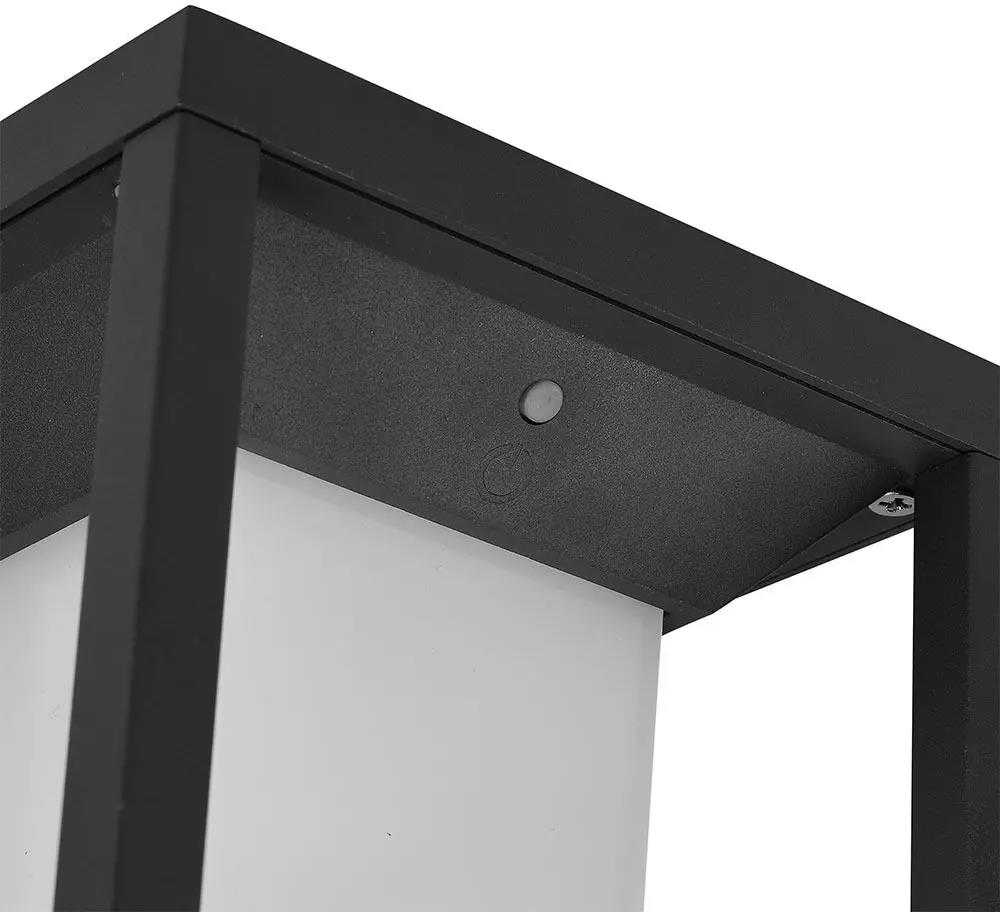 2W LED sieninis šviestuvas su saulės baterija, pilkas, 3000K (šiltai balta), SAMSUNG LED chip