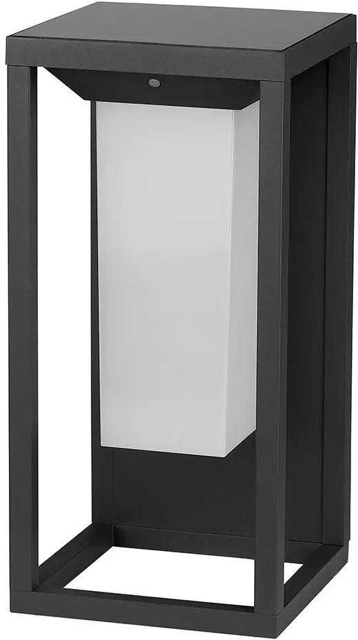 Sieninis šviestuvas V-tac 2W LED lauko šviestuvas su saulės baterija ir judesio/šviesos davikliu, pilkas, 3000K, SAMSUNG LED chip