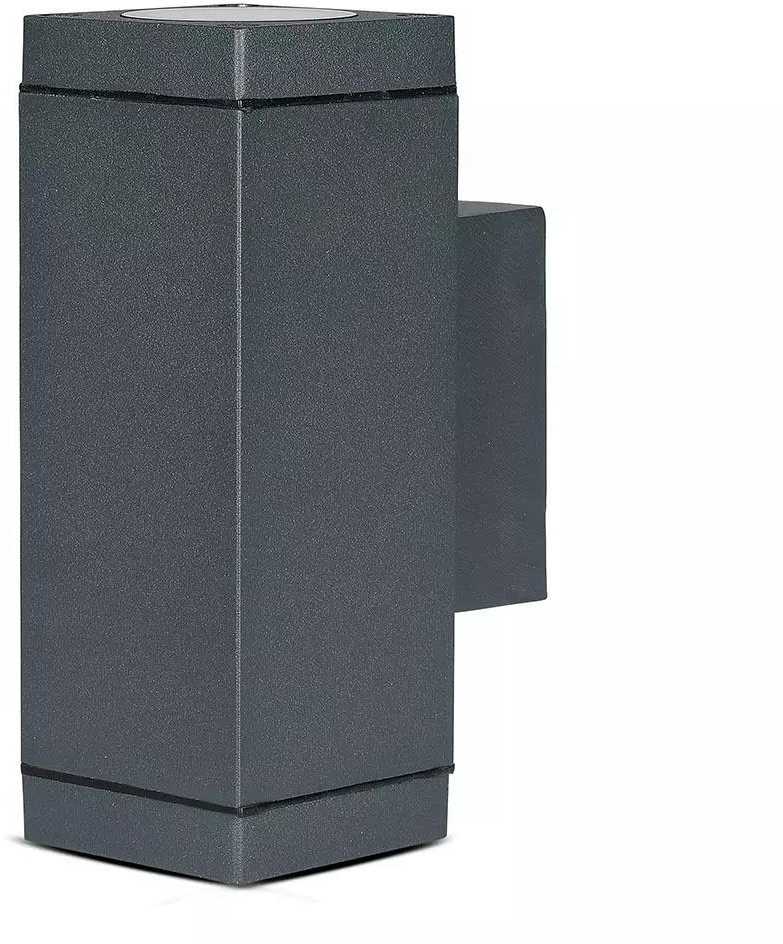 Lauko sieninis šviestuvas V-TAC, GU10, pilkos spalvos, šviečia į viršų ir į apačią