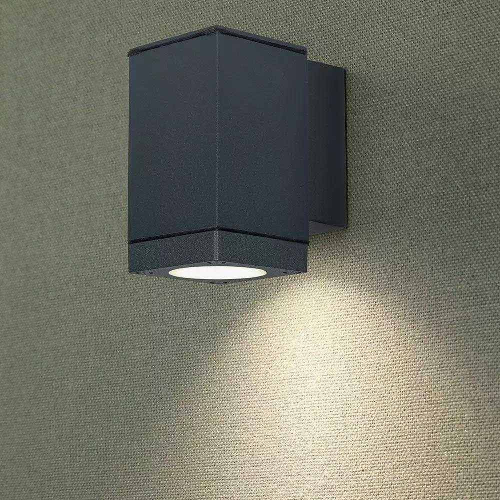 Lauko sieninis šviestuvas V-TAC, GU10, pilkas