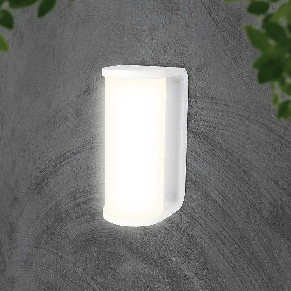 Sieninis šviestuvas V-tac 12W LED sieninis fasado šviestuvas, baltas, 3000/4000/6500K, IP65