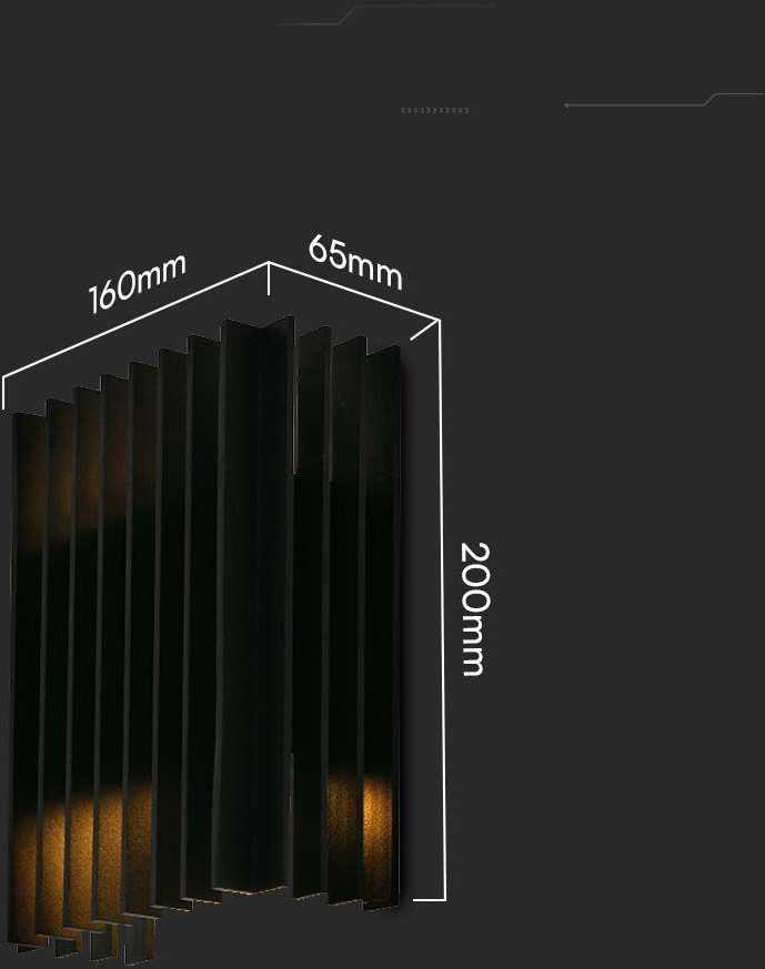V-tac 12W LED sieninis šviestuvas, juodas, 4000K, IP65, šviečia į viršų ir į apačią