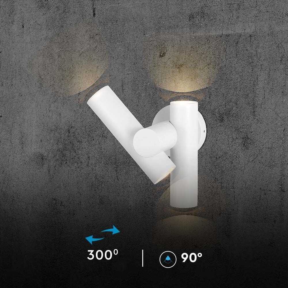 V-tac 6W LED sieninis šviestuvas, baltas, 3000K