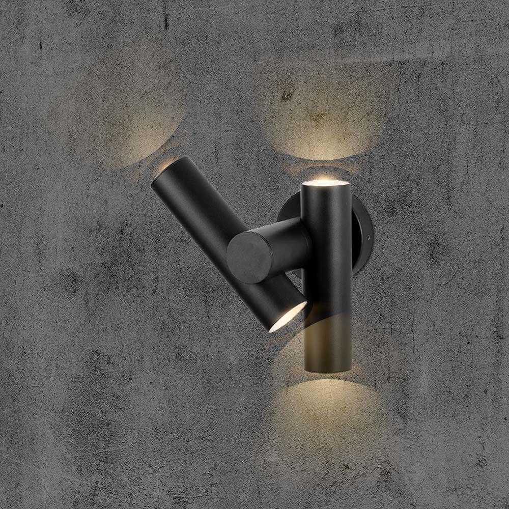 V-tac 6W LED sieninis šviestuvas, juodas, 3000K