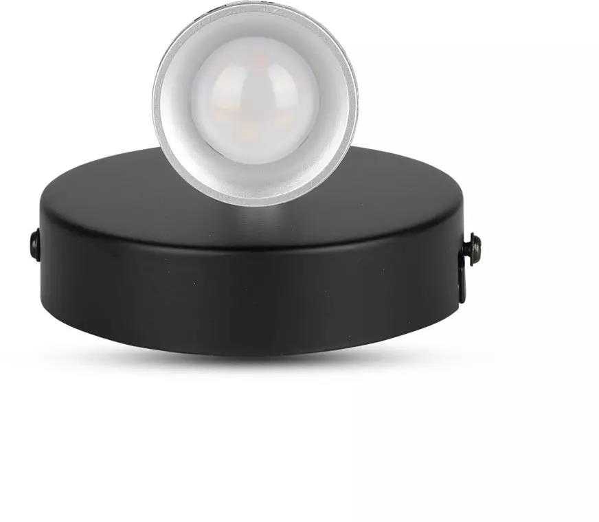 V-tac 4,5W LED sieninis šviestuvas, juodas, 4000K