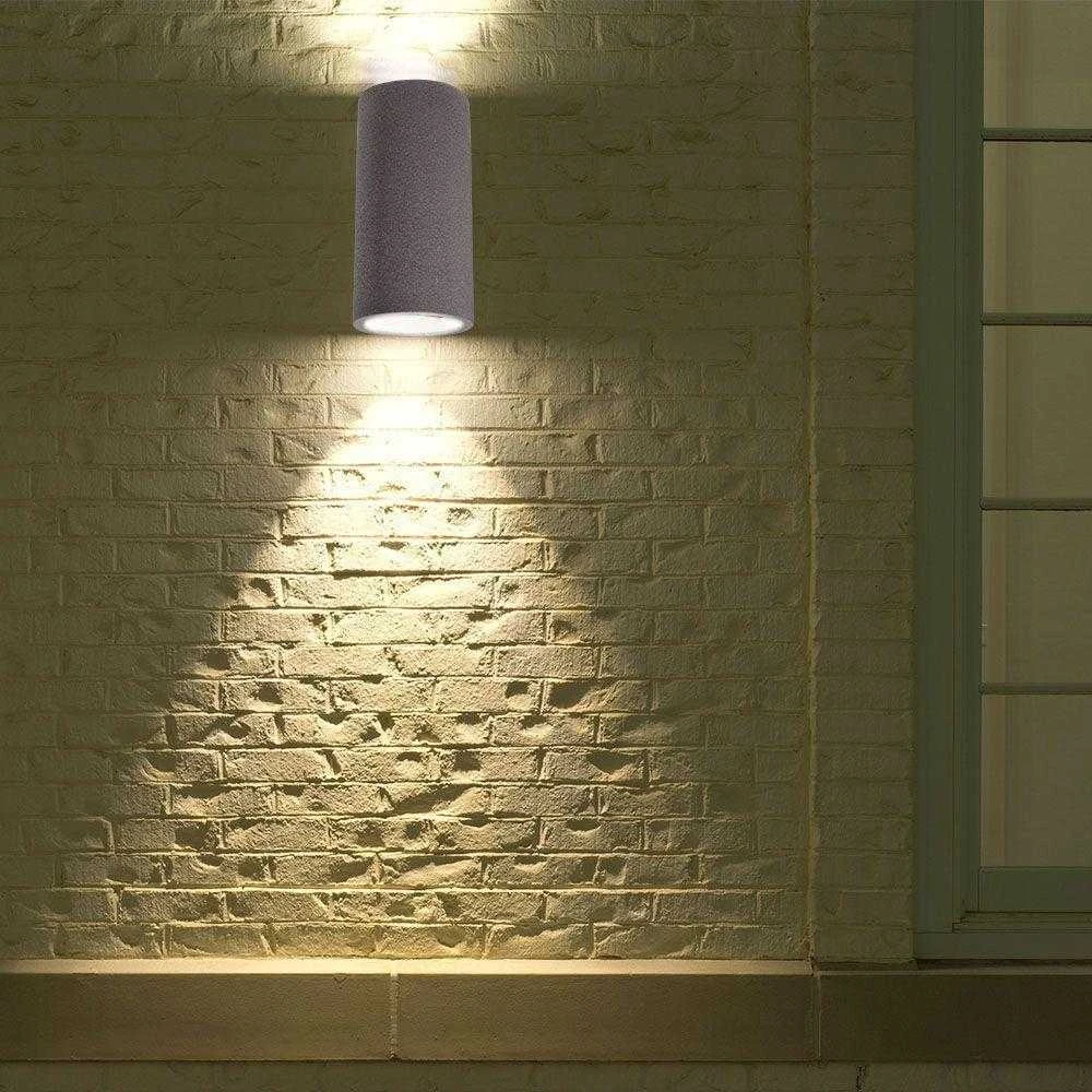LED sieninis šviestuvas V-TAC, GU10, ritinio formos, šviesiai pilkas, betoninis