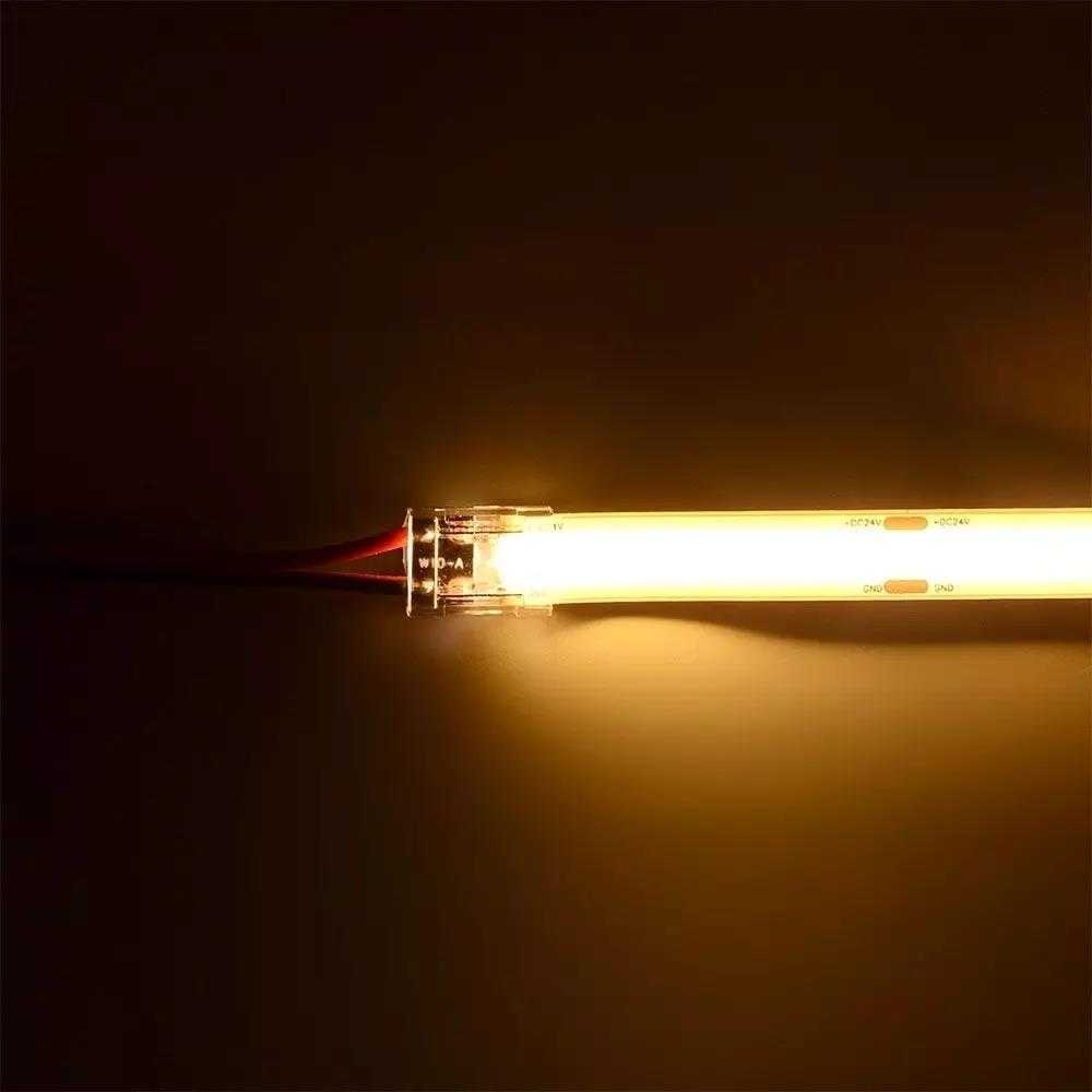 V-tac Skaidri jungtis didelio tankio arba 10mm LED COB juostai, 5A, 0-36V, IP20