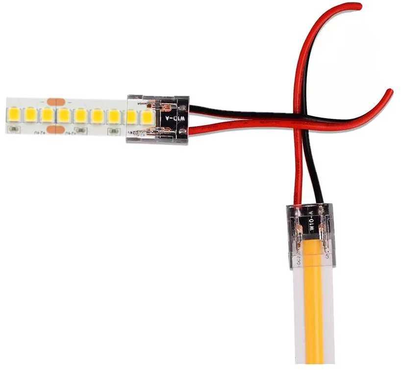 V-tac Skaidri jungtis didelio tankio arba 10mm LED COB juostai, 5A, 0-36V, IP20