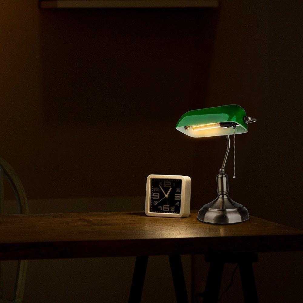 Stalinis LED šviestuvas V-TAC, E27, žalias, su jungikliu.