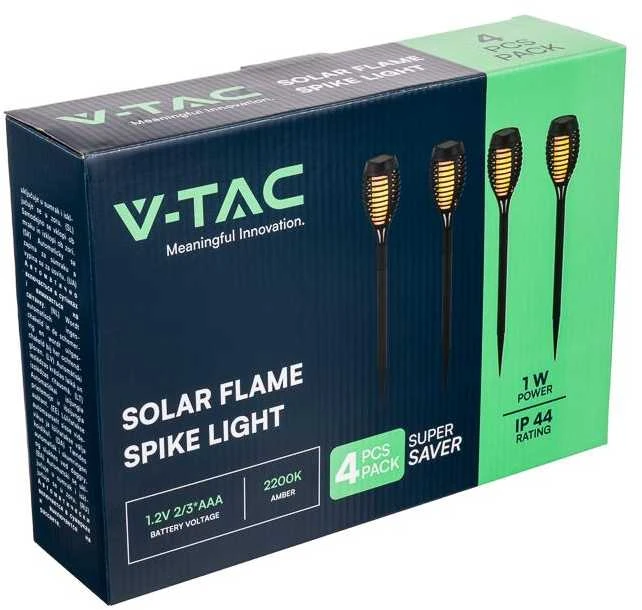 V-tac 1W įsmeigiamas šviestuvas, saulės energija, 2200K