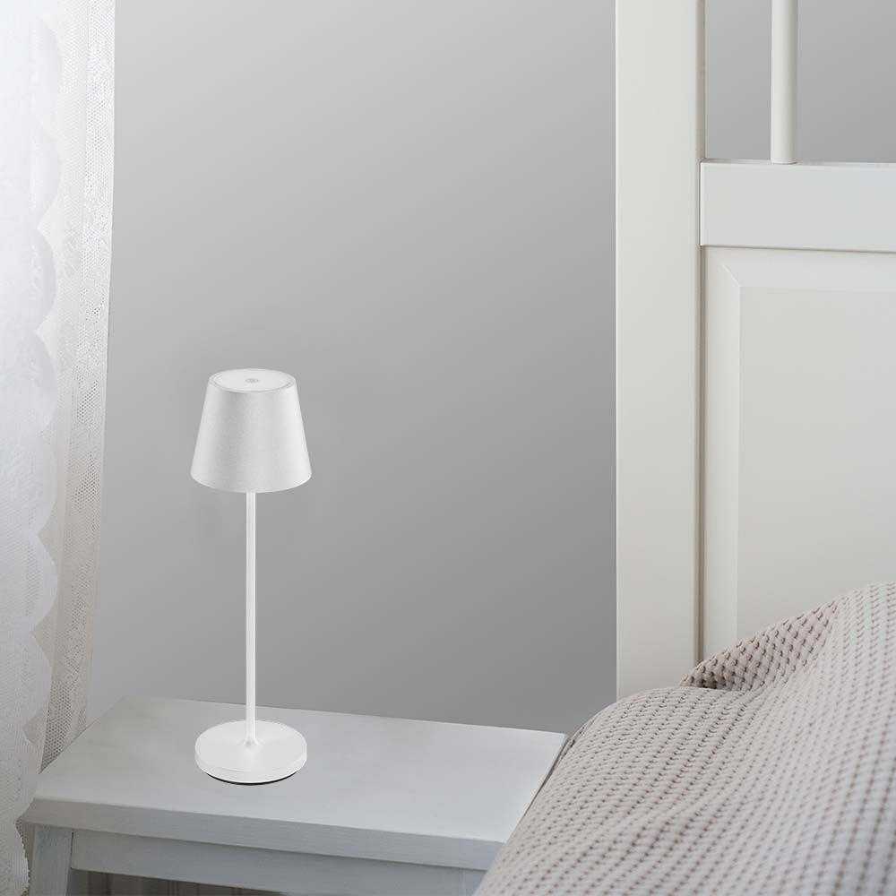 V-tac 1,5W LED įkraunamas stalo šviestuvas, baltas, 3000K, dimeriuojamas, IP54