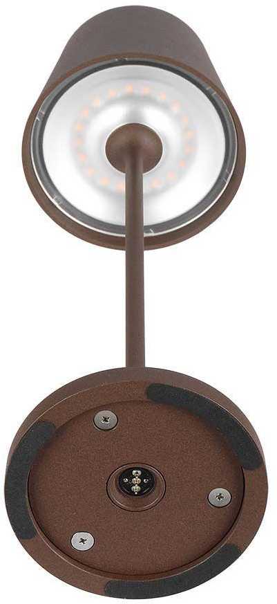 V-tac 1,5W LED įkraunamas stalo šviestuvas, rūdžių sp., 3000K, dimeriuojamas, IP54