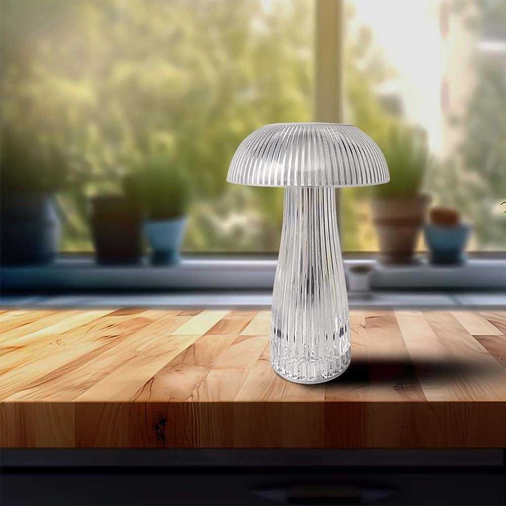 V-tac 1W LED įkraunamas stalinis šviestuvas, skaidrus, 3000/6000K, dimeriuojamas