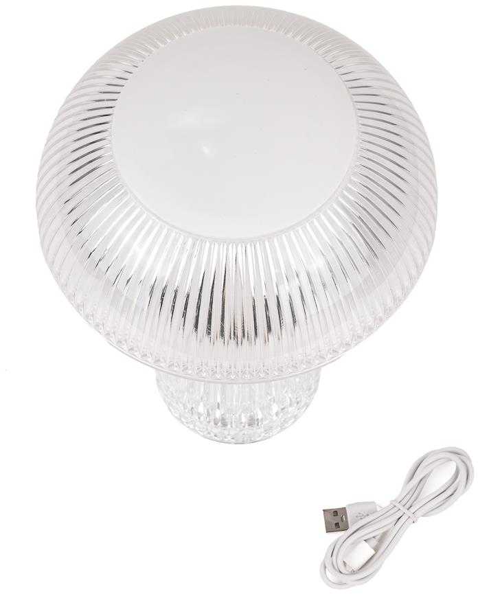 V-tac 1W LED įkraunamas stalinis šviestuvas, skaidrus, 3000/6000K, dimeriuojamas