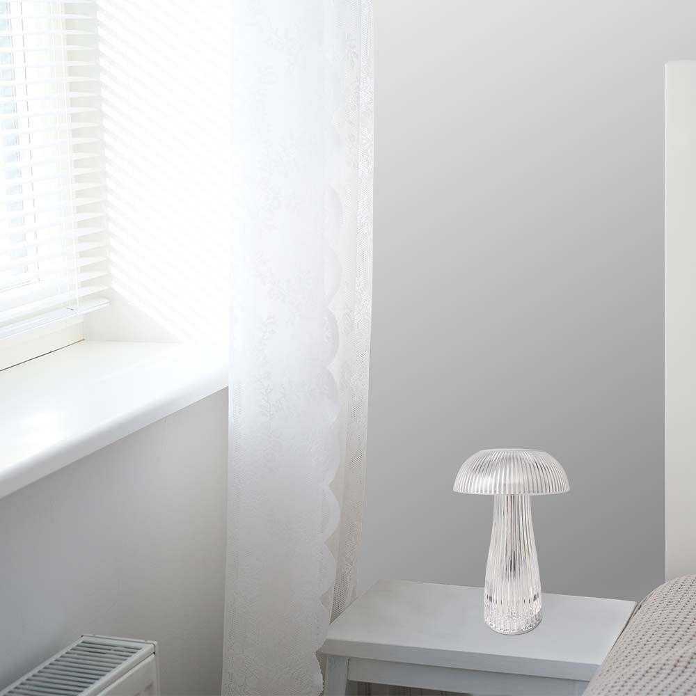 V-tac 1W LED įkraunamas stalinis šviestuvas, skaidrus, 3000/6000K, dimeriuojamas