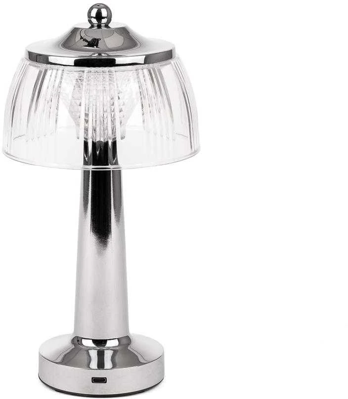 V-tac 1W LED įkraunamas stalinis šviestuvas, chromo sp. korpusu, 3000/6000K, dimeriuojamas