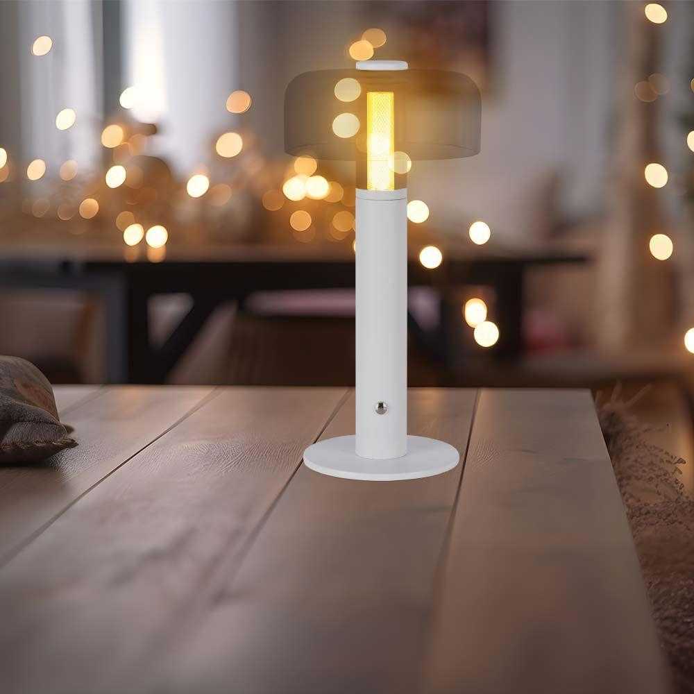 V-tac 1W LED įkraunamas stalinis šviestuvas, baltas, 3000K, dimeriuojamas