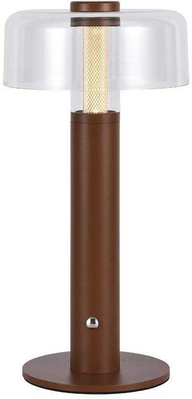 V-tac 1W LED įkraunamas stalinis šviestuvas, rudas, 3000K, dimeriuojamas