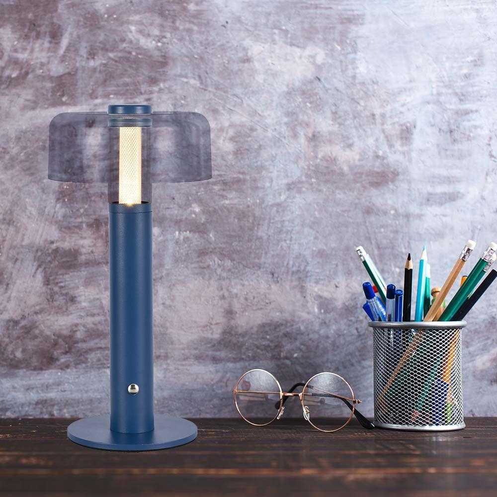 V-tac 1W LED įkraunamas stalinis šviestuvas, mėlynas, 3000K, dimeriuojamas