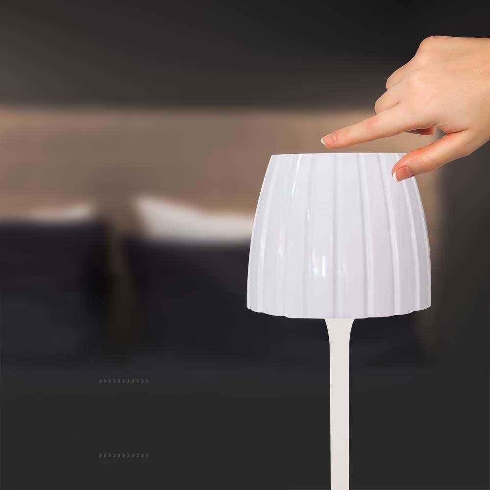 V-tac 2,7W LED įkraunamas stalo šviestuvas, baltas, 3000/4000/6000K, dimeriuojamas