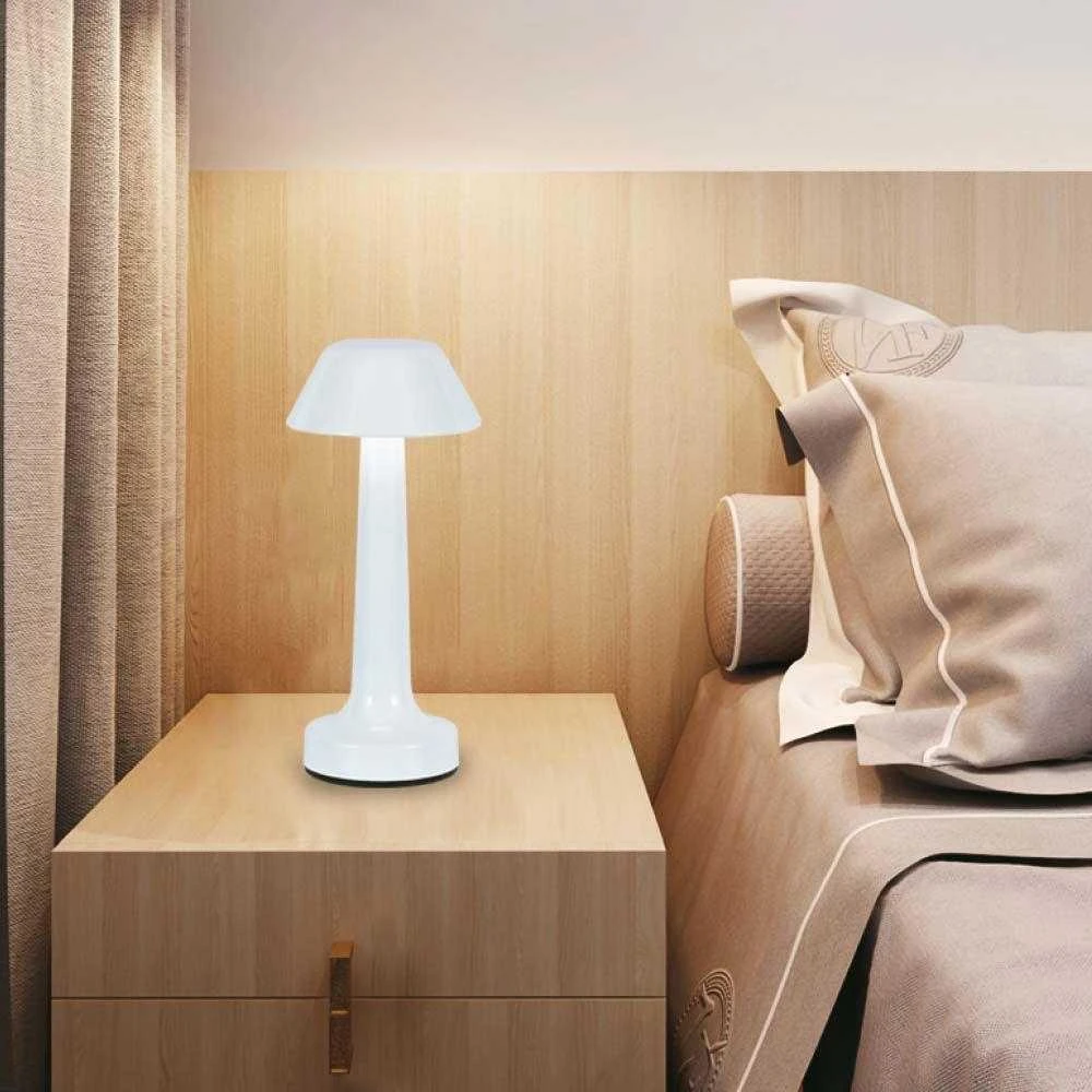 V-tac 1W LED įkraunamas stalo šviestuvas, baltas, 3000-6000K, dimeriuojamas